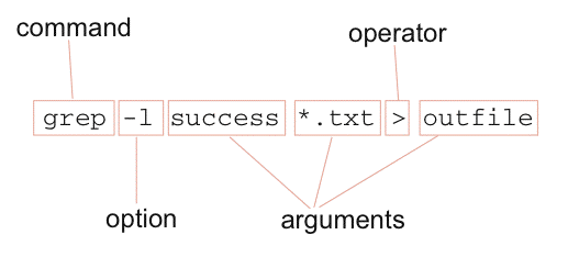 parts of the command line