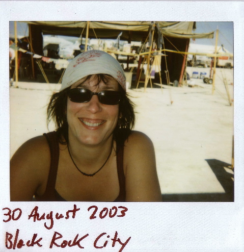 Kirsten in Black Rock City, 2003